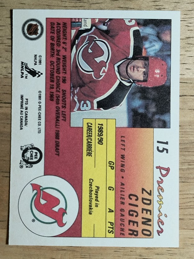 1990-91 OPC Premier #15 Zdeno Ciger RC