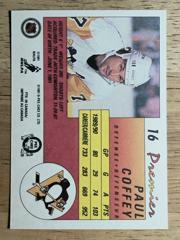 1990-91 OPC Premier #16 Paul Coffey