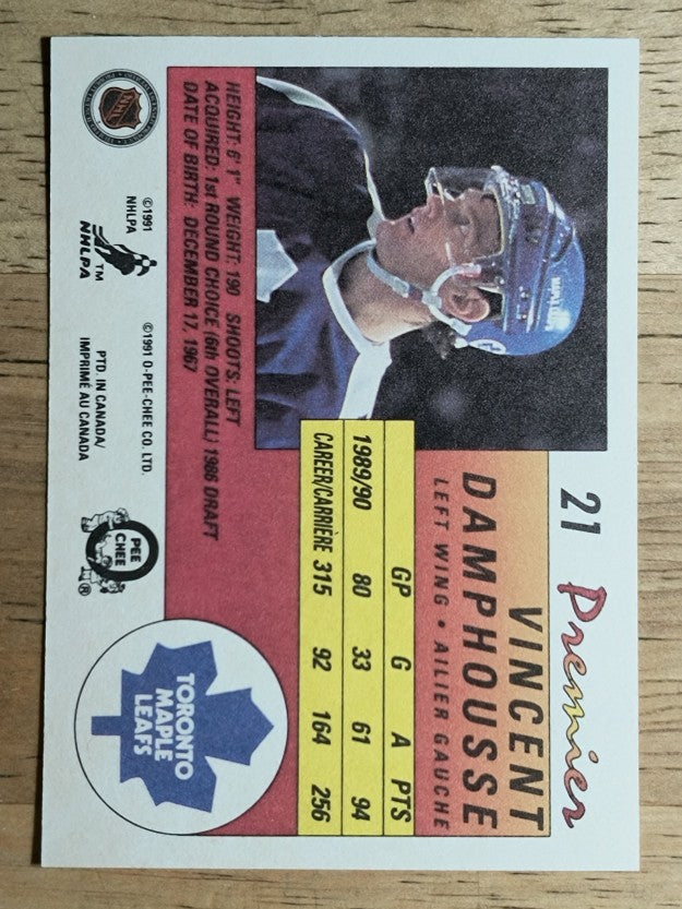 1990-91 OPC Premier #21 Vincent Damphousse