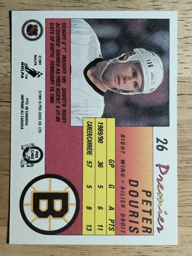 1990-91 OPC Premier #26 Peter Douris RC
