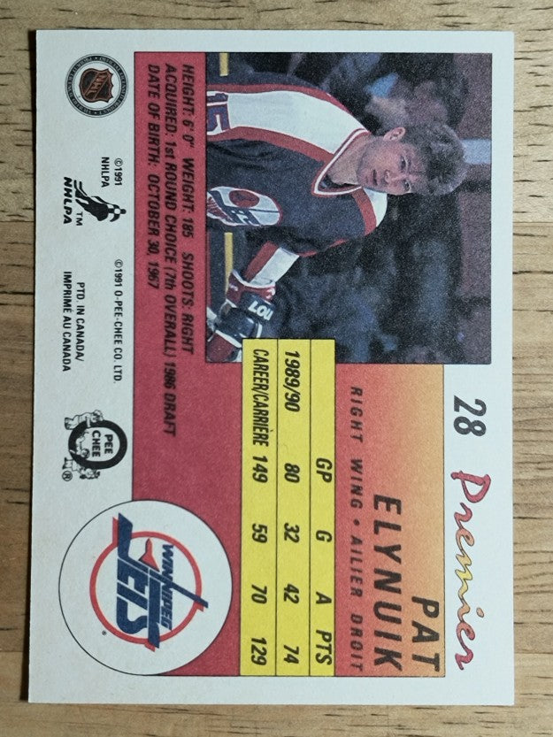 1990-91 OPC Premier #28 Pat Elynuik