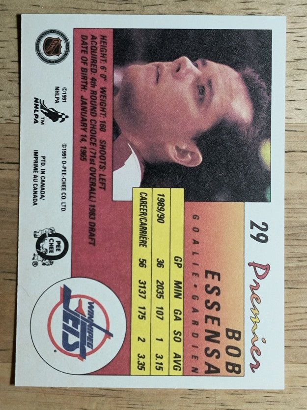 1990-91 OPC Premier #29 Bob Essensa RC