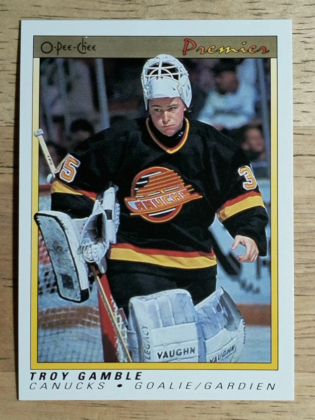 1990-91 OPC Premier #34 Troy Gamble RC