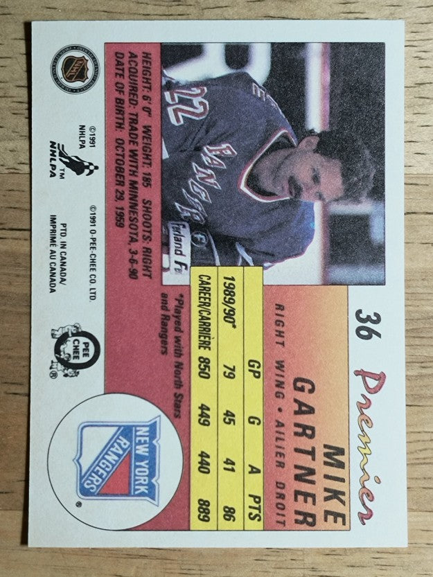 1990-91 OPC Premier #36 Mike Gartner