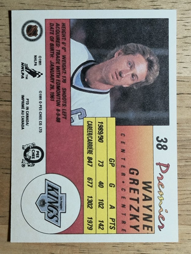1990-91 OPC Premier #38 Wayne Gretzky