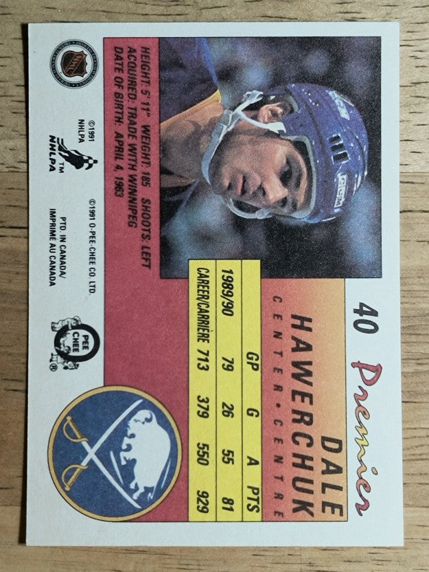 1990-91 OPC Premier #40 Dale Hawerchuk