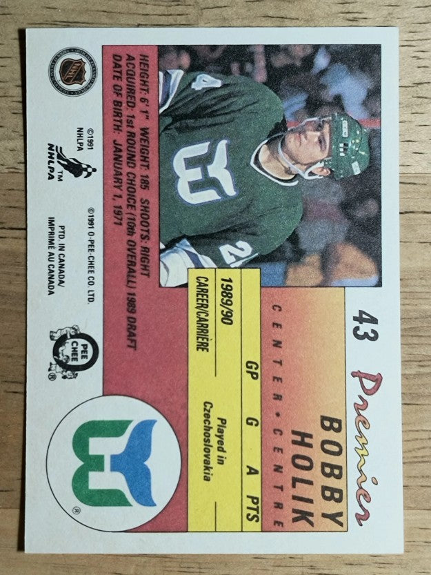 1990-91 OPC Premier #43 Bobby Holik RC