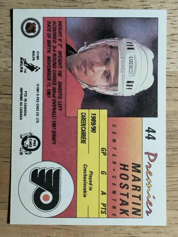 1990-91 OPC Premier #44 Martin Hostak RC