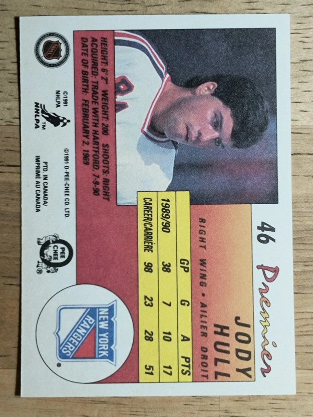 1990-91 OPC Premier #46 Jody Hull RC
