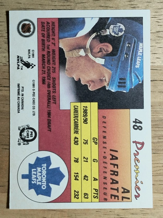 1990-91 OPC Premier #48 Al Iafrate
