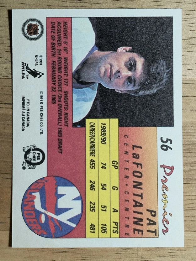 1990-91 OPC Premier #56 Pat LaFontaine