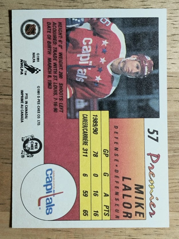 1990-91 OPC Premier #57 Mike Lalor RC