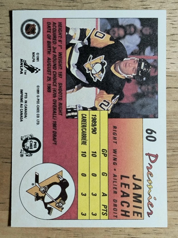 1990-91 OPC Premier #60 Jamie Leach RC