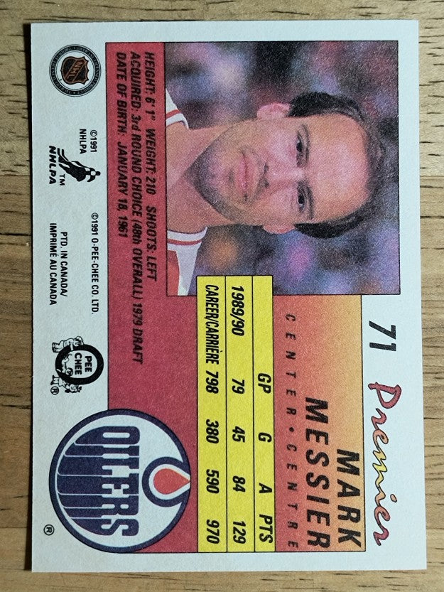 1990-91 OPC Premier #71 Mark Messier