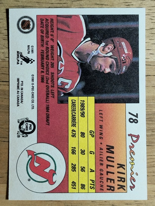 1990-91 OPC Premier #78 Kirk Muller
