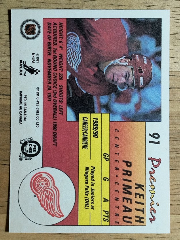 1990-91 OPC Premier #91 Keith Primeau RC