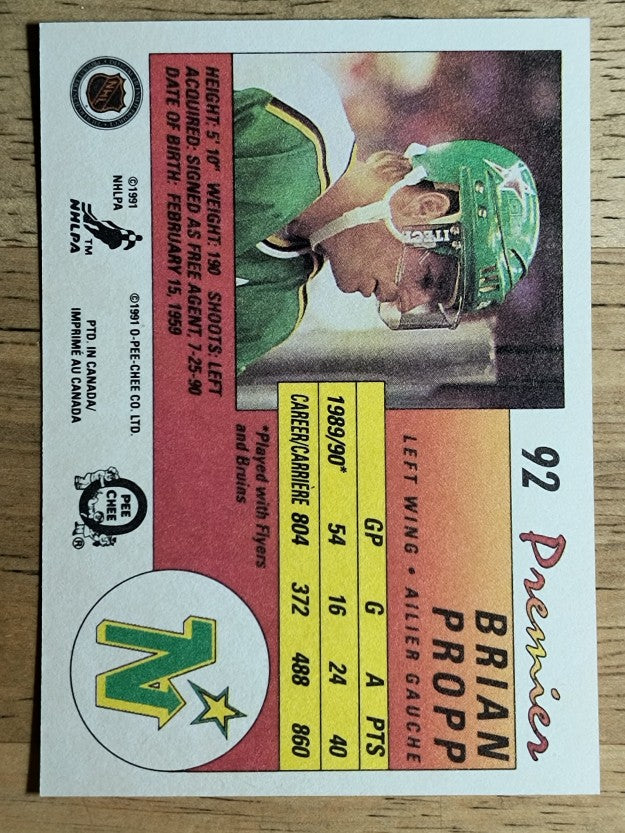 1990-91 OPC Premier #92 Brian Propp