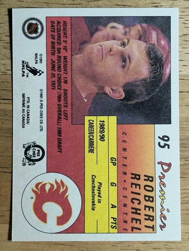 1990-91 OPC Premier #95 Robert Reichel RC