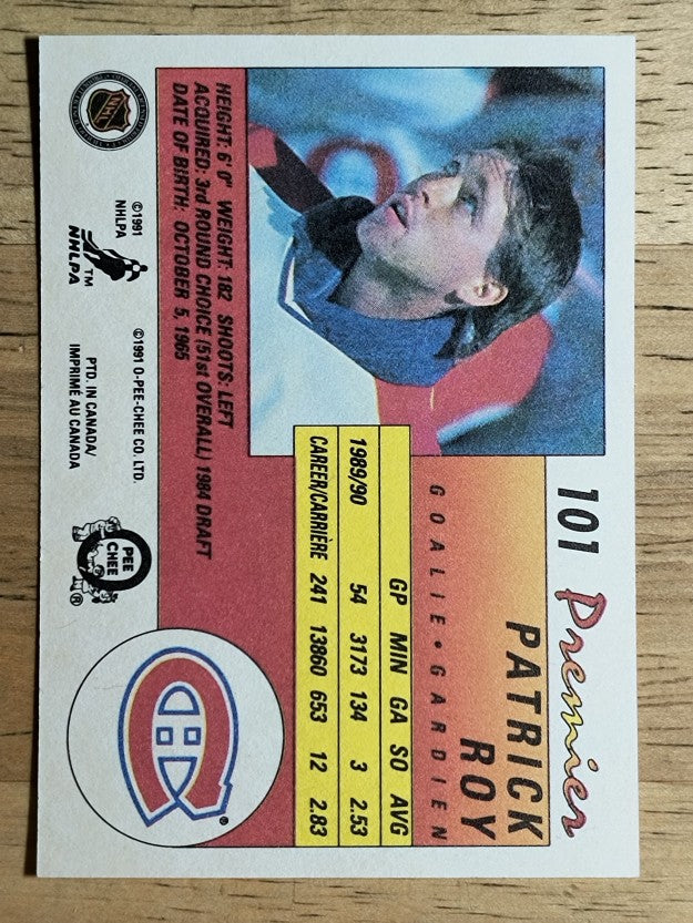 1990-91 OPC Premier #101 Patrick Roy