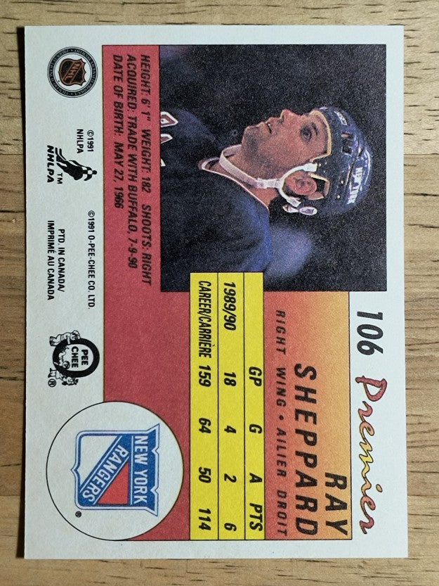 1990-91 OPC Premier #106 Ray Sheppard