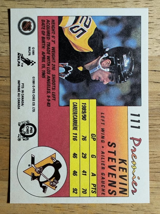 1990-91 OPC Premier #111 Kevin Stevens RC