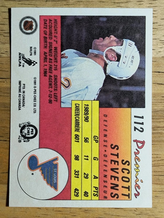 1990-91 OPC Premier #112 Scott Stevens