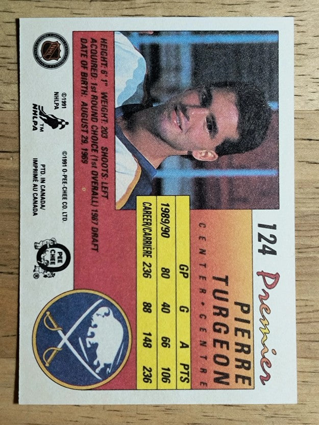 1990-91 OPC Premier #124 Pierre Turgeon