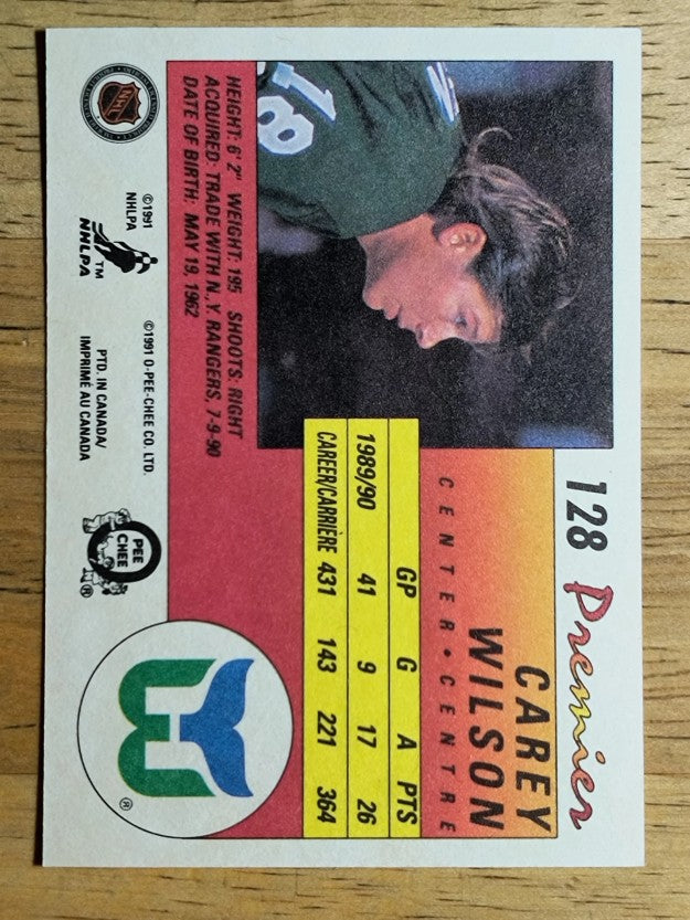 1990-91 OPC Premier #128 Carey Wilson