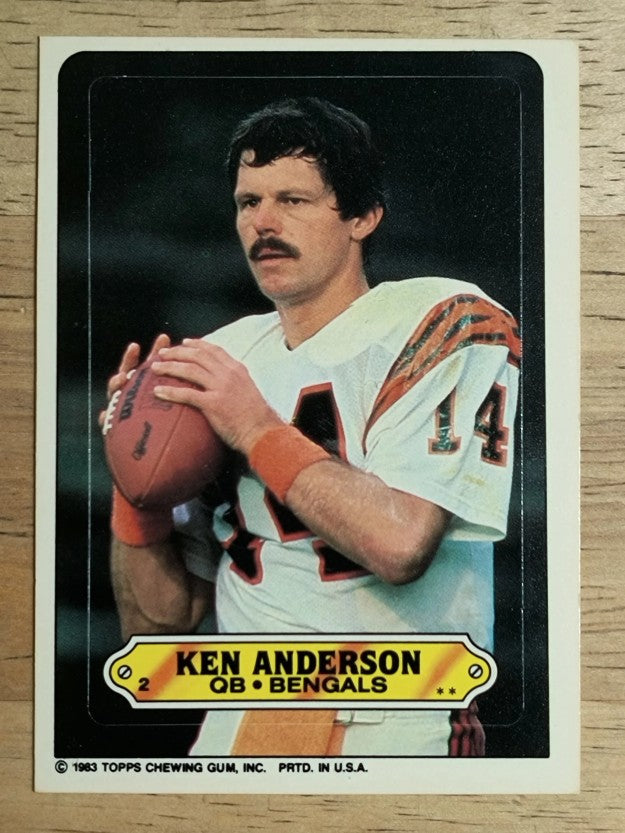 1983 Topps Sticker Inserts #2 Ken Anderson