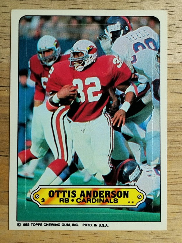 1983 Topps Sticker Inserts #3 Ottis Anderson