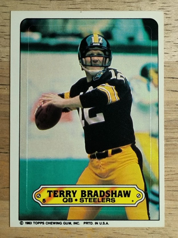 1983 Topps Sticker Inserts #5 Terry Bradshaw