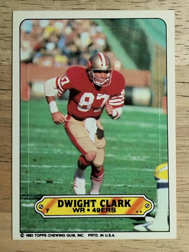 1983 Topps Sticker Inserts #7 Dwight Clark