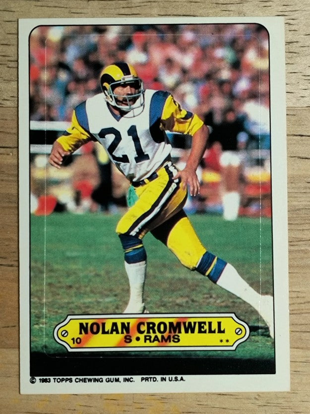 1983 Topps Sticker Inserts #10 Nolan Cromwell