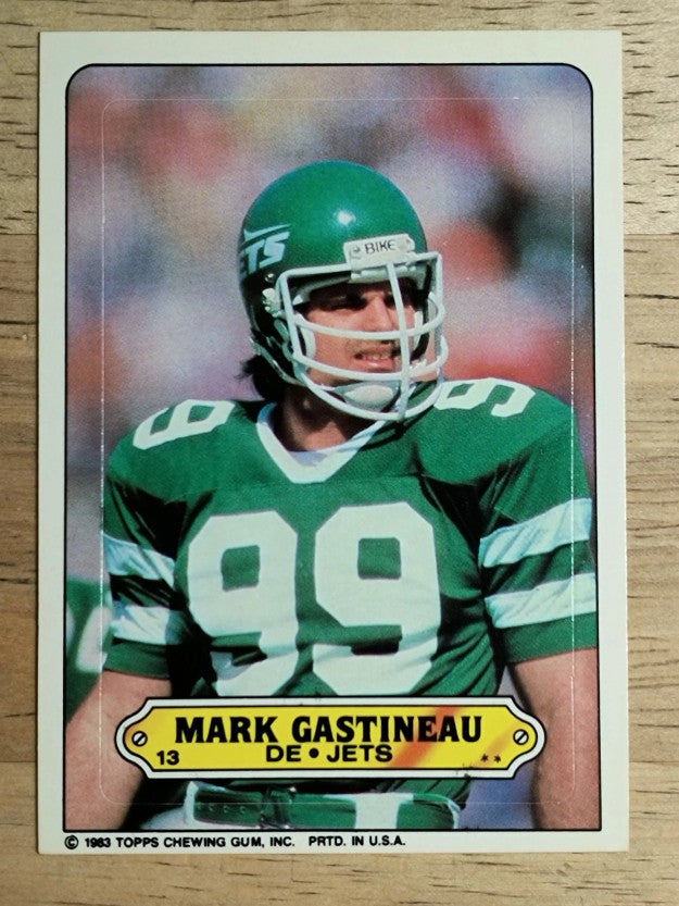 1983 Topps Sticker Inserts #13 Mark Gastineau
