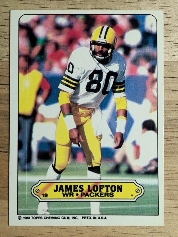 1983 Topps Sticker Inserts #19 James Lofton