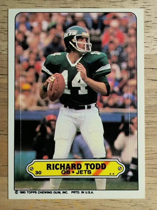 1983 Topps Sticker Inserts #30 Richard Todd