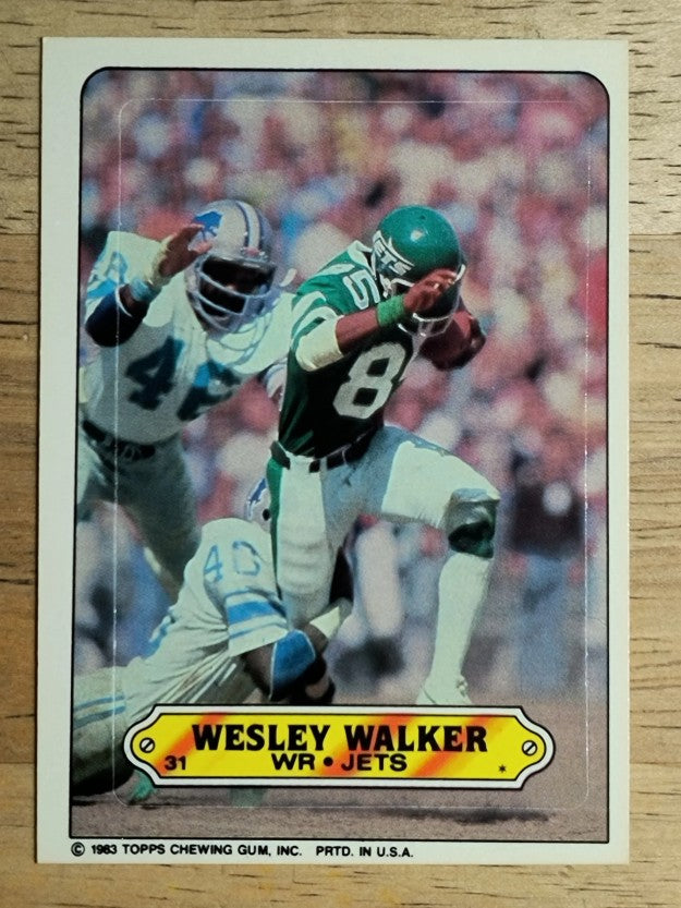 1983 Topps Sticker Inserts #31 Wesley Walker
