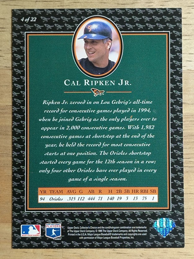 1996 Upper Deck Ripken Collection #4 Cal Ripken COLC