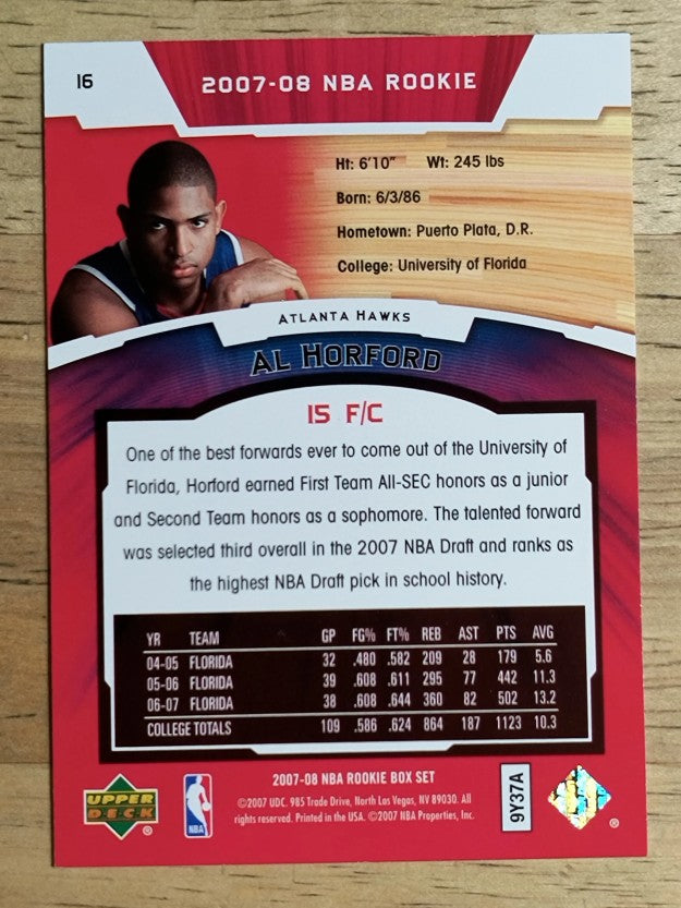 2007-08 Upper Deck NBA Rookie Box Set #16 Al Horford
