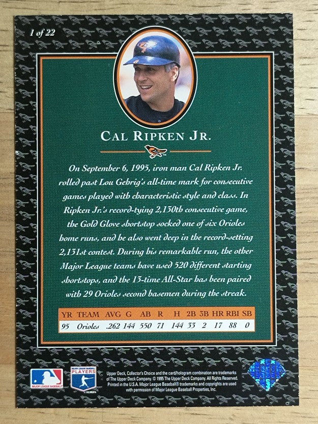 1996 Upper Deck Ripken Collection #1 Cal Ripken COLC