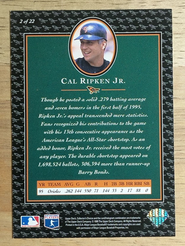1996 Upper Deck Ripken Collection #2 Cal Ripken COLC
