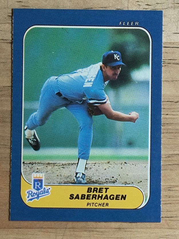 1986 Fleer Mini #3 Bret Saberhagen