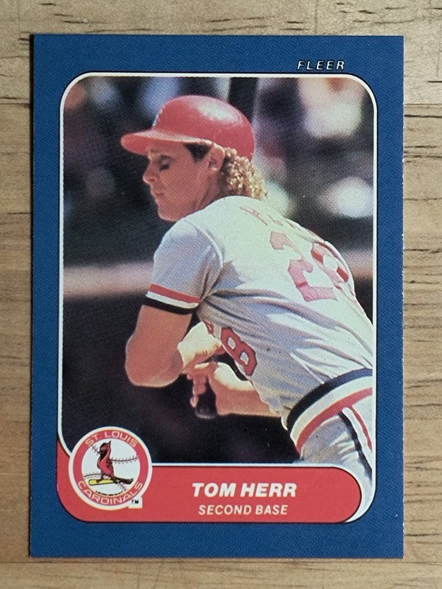 1986 Fleer Mini #8 Tom Herr