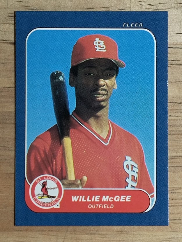 1986 Fleer Mini #9 Willie McGee