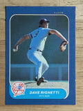 1986 Fleer Mini #25 Dave Righetti