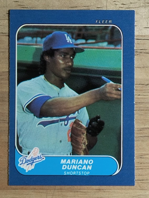 1986 Fleer Mini #27 Mariano Duncan