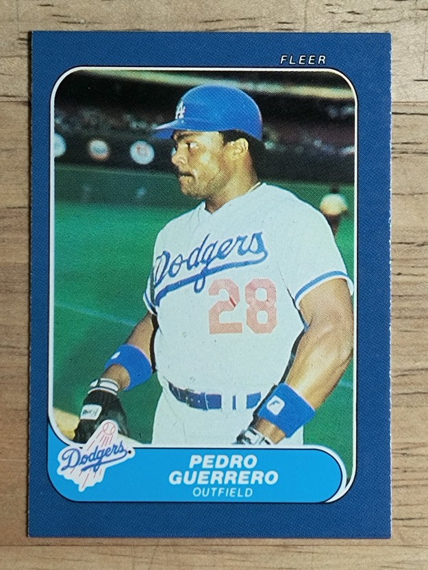 1986 Fleer Mini #28 Pedro Guerrero