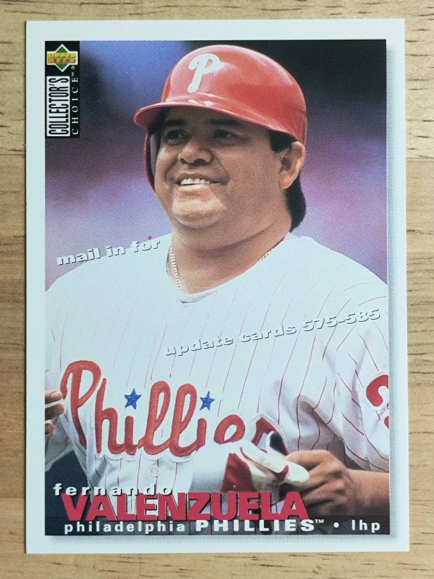 1995 Collector's Choice Trade Cards #TC5 Fernando Valenzuela