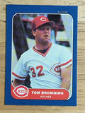 1986 Fleer Mini #38 Tom Browning