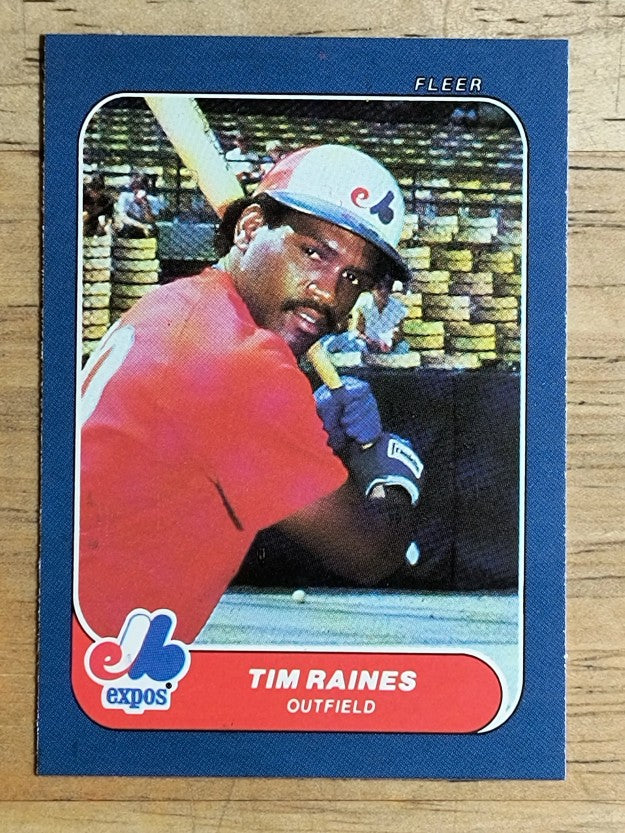 1986 Fleer Mini #54 Tim Raines